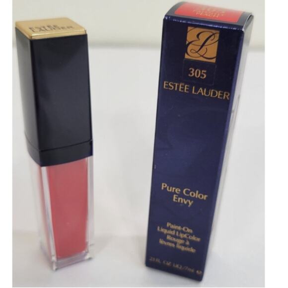 Estée Lauder Pure Color Envy Liquid Vinyl Lip Color 305 Patently Peachy New - Picture 2 of 4